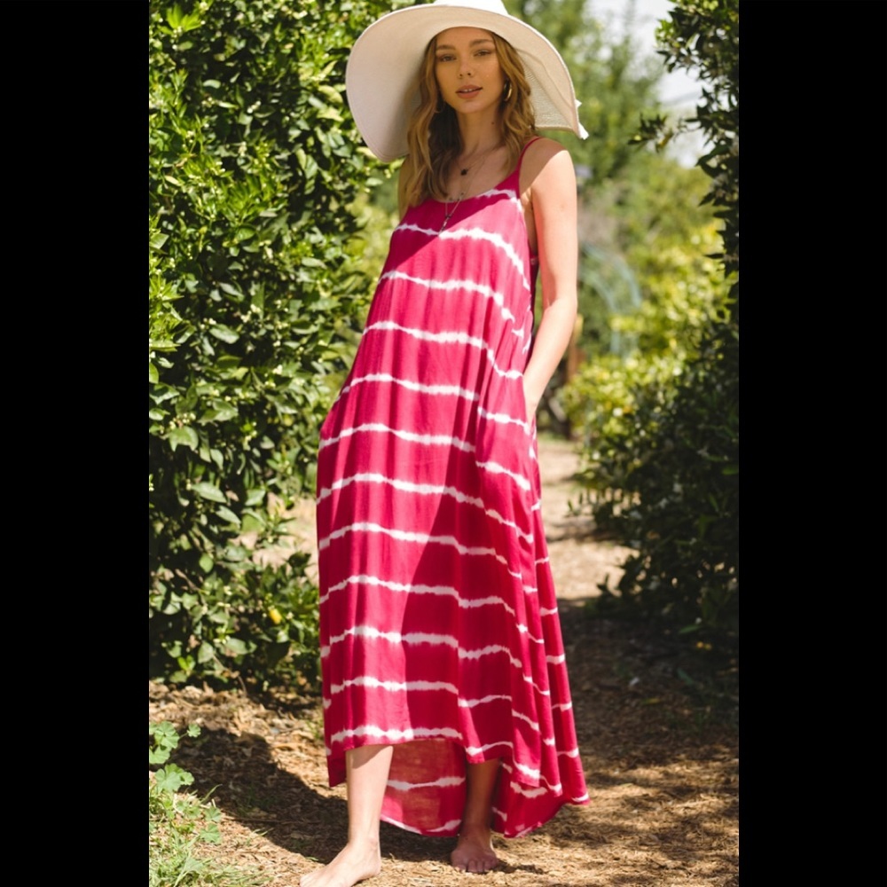 Elysian tie dye maxi dress.